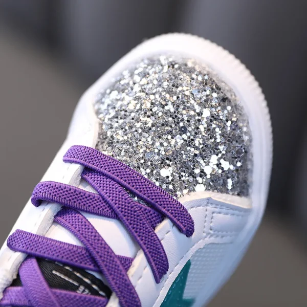 Tênis Girl shoe Kid Sneakers 2023autumn Bling New Fashion Sequins Sneakers Soft Soled casual shoe Child Sports Shoe zapatos niñ - Image 4