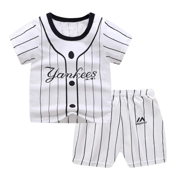 Winnie Pooh Cute Children Tracksuit Summer Clothing Cartoon Fashion Baby Boys Short Sleeved Suit T-shirt + Shorts 2piece Set - Image 3