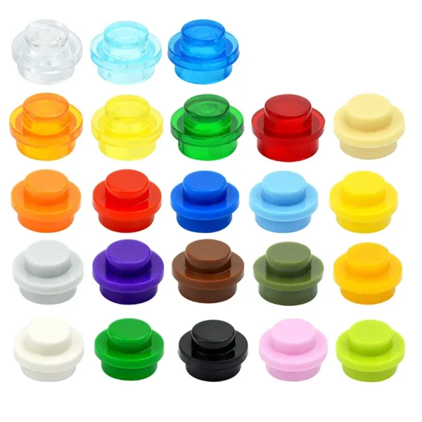 250Pcs MOC Assemble Particles 4073 6141 15570 Plate Round 1x1 Dot DIY Building Blocks 1*1 Figures Lamp Bricks Toy for Kids - Image 2