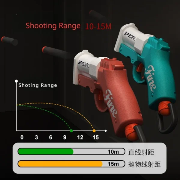 Mini S686 Shell Throwing Soft Bullet Launcher Toy Gun Airsoft Foam Bullet Blaster CS Outdoor Weapon Children Pistol - Image 4