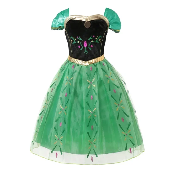 Snow Queen Girls Dress Princess Anna Elsa 2 Dresses Kids Fancy Children Vestidos Birthday Carnival Fancy Party Disguise - Image 6