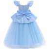 Cinderella Cosplay Costume Kids Clothes for Girls Sequins Princess Dress with Crown Gloves Birthday Party Ball Gown 3-10 Years - Image 6