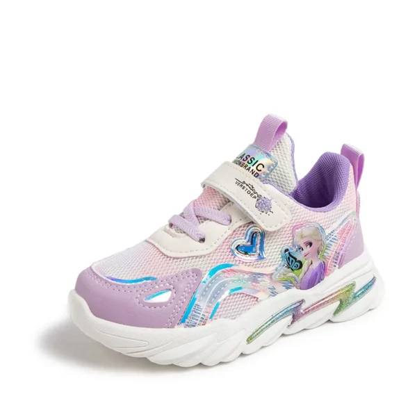 Disney Children's Casual Shoes Girls' Sneakers Mesh Priness Elsa Frozen Fashion Children's Breathable Running Shoes Size 21-38 - Image 5