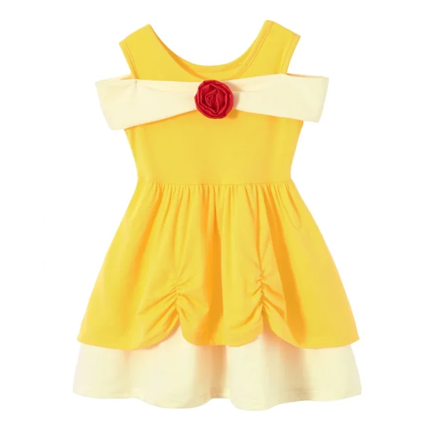 Summer Baby Girls Princess Daily Casual Dress Cute Elsa Anna Ariel Role Play Costume Kids Cotton Children Birthday Dress 2-8Y - Image 2