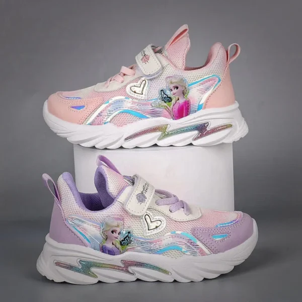 Disney Children's Casual Shoes Girls' Sneakers Mesh Priness Elsa Frozen Fashion Children's Breathable Running Shoes Size 21-38 - Image 6