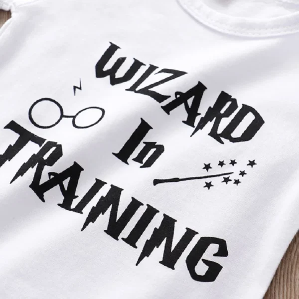 Newborn Baby Clothes 3 Pieces Sets 2023 Halloween Little Wizard Tops+Pants+Hat Toddler Babe Boy Girl Outfits - Image 3