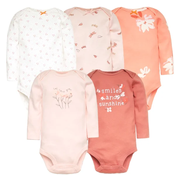 Baby Boy Bodysuits 5 Pieces Newborn Clothes Set Toddler Baby Girl Clothing 100% Cotton Soft Infant New Cartoon Bebe Jumpsuits - Image 2