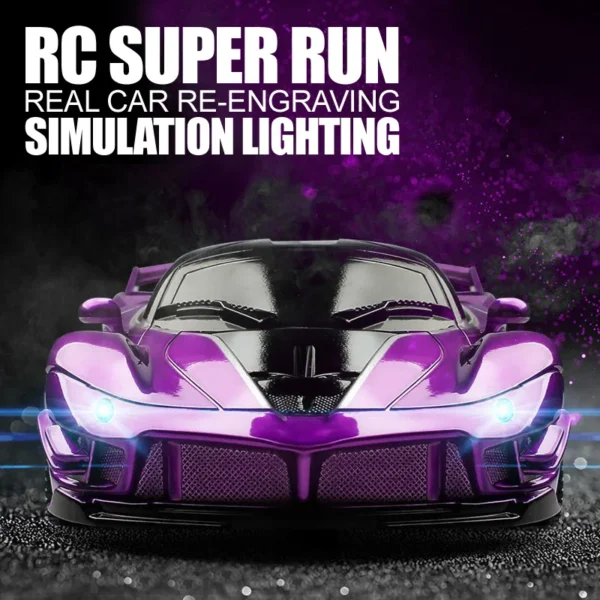 1/18 RC Car LED Light 2.4G Radio Remote Control Sports Cars For Children Racing High Speed Drive Vehicle Drift Boys Girls Toys - Image 2