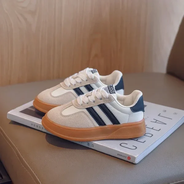 Kid Suede Color Splicing Casual Shoes Girl Boy Lace Up Sneakers 2022 Autumn Child Walk Runing Sport Trainers Size 26-37 - Image 4