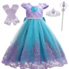 Little Mermaid Costume For Girl Ariel Dress Kids Birthday Halloween Carvinal Party Dresses Cosplay Clothes Children Prom Gown - Image 4