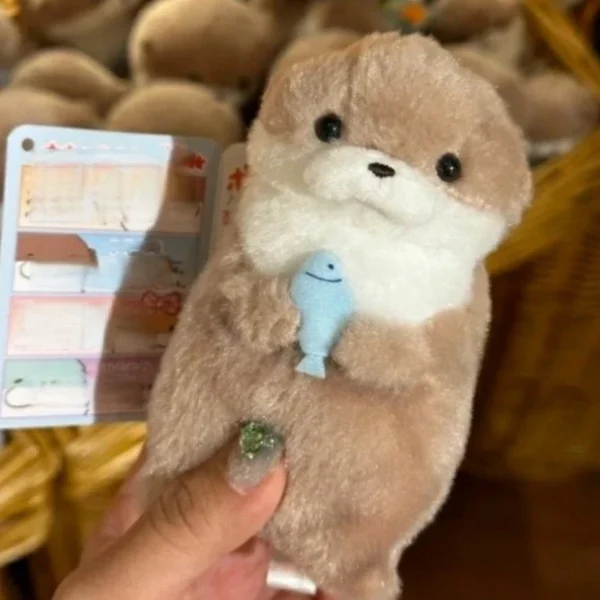 New 11cm Otter Doll Cute Little Otter Little Animal Plush Toy Cute Internet Red Wind Mini Doll Table Decoration Christmas Gift - Image 3