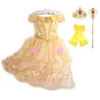Children Princess Costume Party Fancy Flower Vestido New 2024 Christmas Birthday Carnival Dress Up Rapunzel Belle Disguise Frock - Image 3