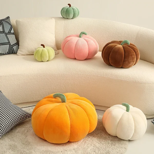 Kawaii Nordic Halloween Pumpkin Plush Toy Plushie Soft Plant Stuffed Doll Holidays Props Decorative Throw Pillow for Kids - Image 3
