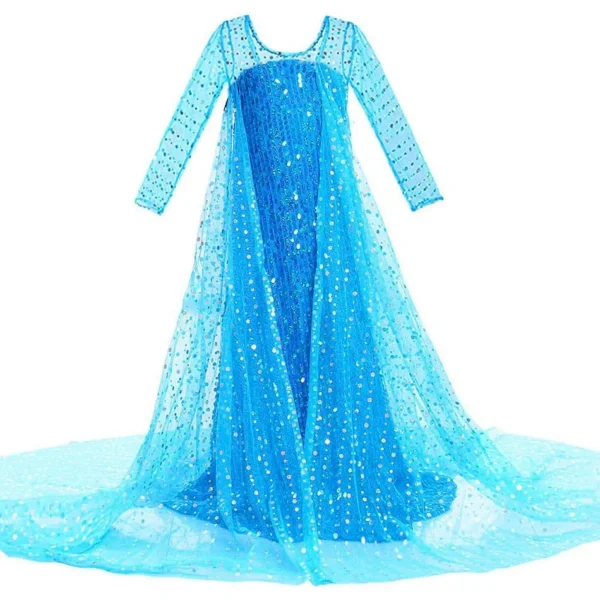 Kids Belle Costume Girl Halloween Princess Cosplay Party Dress Children Rapunzel Cinderella Anna Elsa Encanto Birthday Clothes - Image 4