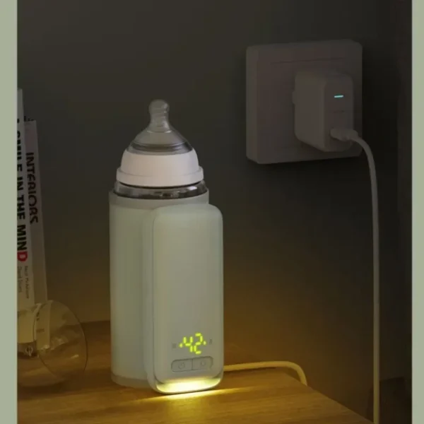 Portable and Fast Night Milk Dispenser Rechargeable Intelligent Constant Temperature Milk Bottle Heating and Insulation Sleeve - Image 3
