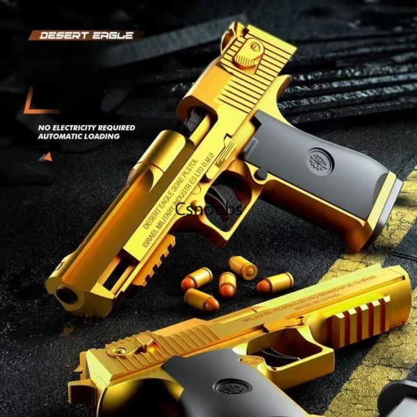 Mechanical Automatic Desert Eagle Toy Gun Shell Ejection Airsoft Pistol Continuous Firing Soft Bullet Toy for Children Shooting - Image 2