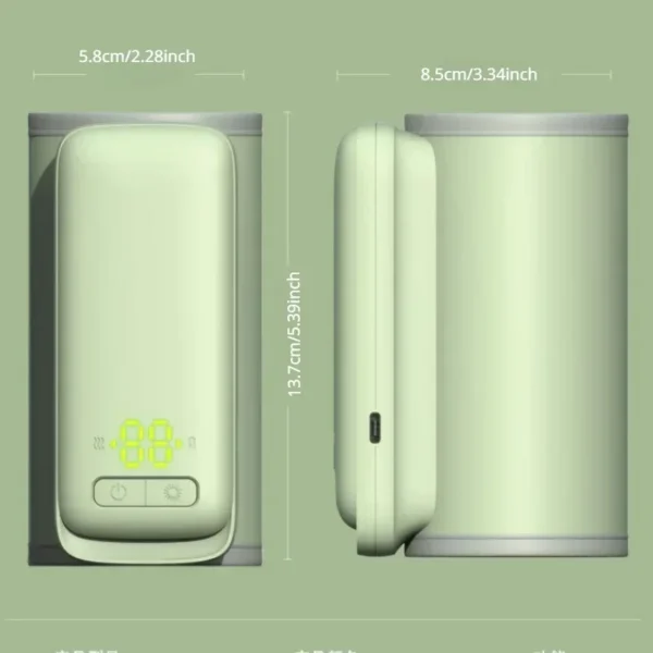 Portable and Fast Night Milk Dispenser Rechargeable Intelligent Constant Temperature Milk Bottle Heating and Insulation Sleeve - Image 2