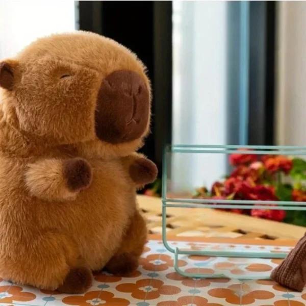 23cm Capybara Plush Simulation Capibara Anime Fluffty Toy Cute Doll Stuffed Animals Soft Doll Plush Christmas Thanksgiving Gift - Image 5
