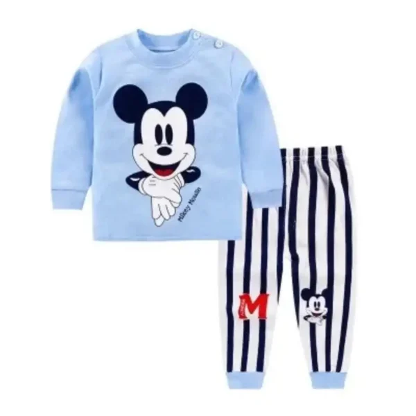 Disney Cartoon Baby Underwear Suit Autumn Clothes Winnie Pooh Printed Children Long Sleeved 2pc/set Pajamas Cotton Kids Outfits - Image 5