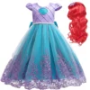Little Mermaid Costume For Girl Ariel Dress Kids Birthday Halloween Carvinal Party Dresses Cosplay Clothes Children Prom Gown - Image 6