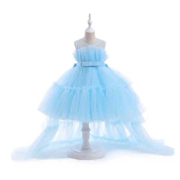 Kid's Party Formal Evening Dresses Elegant Party Dresses For Girls Dresses With Trailing Detachable Princess Dress - Image 6