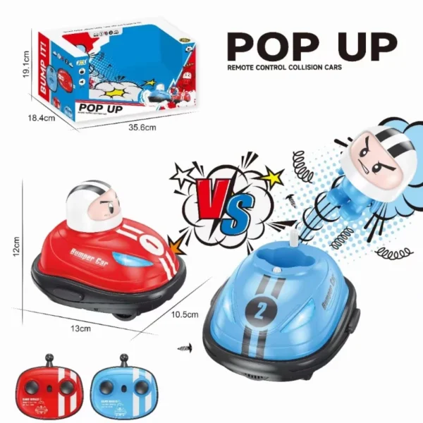 RC Toy 2.4G Super Battle Bumper Car Pop-up Doll Crash Bounce Ejection Light Children's Remote Control Toys Gift for Parenting - Image 5