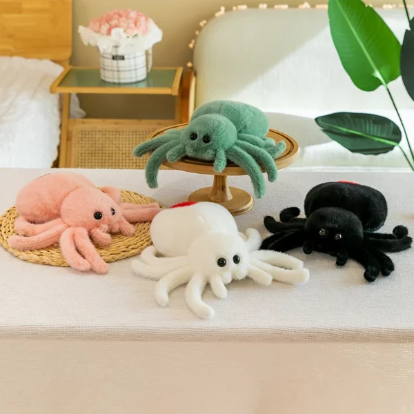 Simulation Black Spider Jumping Spider Doll Crawling Pet Doll Plush Cute Reptile Plush Toy Super Cute Doll - Image 4