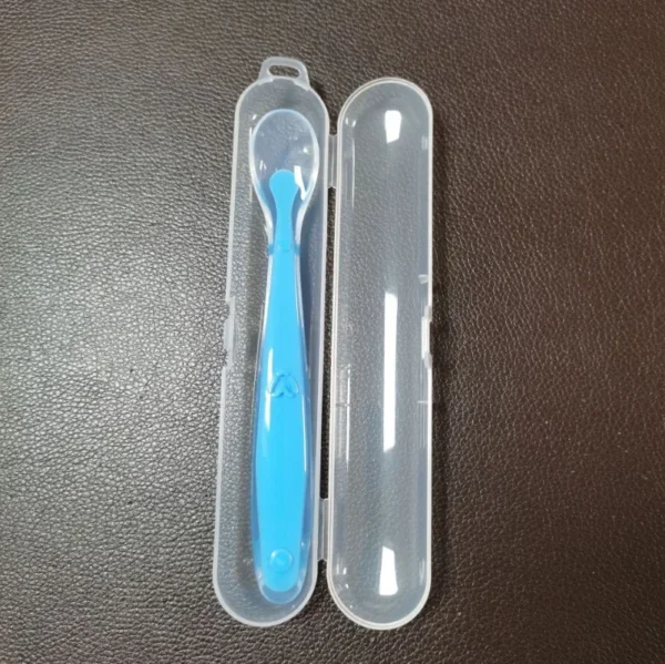1/2Pcs Silicone Spoon Set Baby Learning to eat Training Spoon Baby Silicone Soft Spoon PP Plastic Box Children's Tableware Box - Image 6