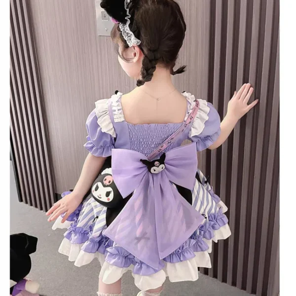 Cute Cartoon Kuromi Princess Dresses Sanrio Kawaii Children Dresses Summer Anime Lolita Outdoor Party Children Birthday Gifts - Image 2
