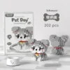 18 Styles Little Dog Cat Cute Pet Small Building Block Model Series Ornaments Children's Toys Miniature Bricks - Image 3