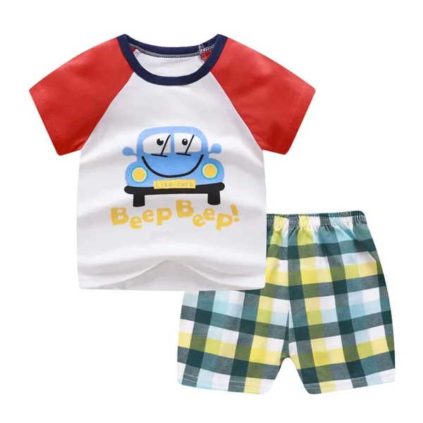 Winnie Pooh Cute Children Tracksuit Summer Clothing Cartoon Fashion Baby Boys Short Sleeved Suit T-shirt + Shorts 2piece Set - Image 6