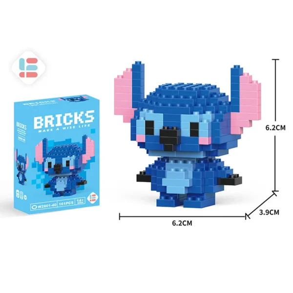 Disney Building Blocks Toys Anime Figure Image Donald Duck Pooh Bear Stitch Dolls Children Puzzle Assembly Toy Bricks Wholesales - Image 2