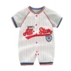 Summer Style Newborn Baby Boy Girl Cute Cartoon Toy Car All Printed Comfortable Short Sleeved Jumpsuit Made Of Pure - Image 2