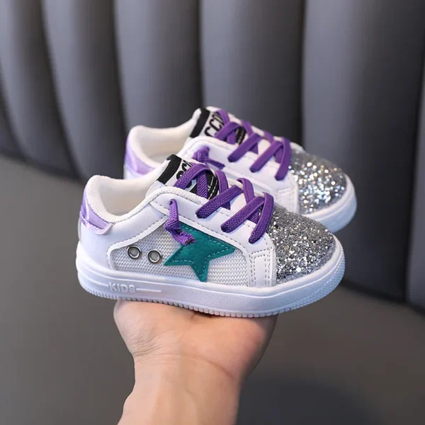 Tênis Girl shoe Kid Sneakers 2023autumn Bling New Fashion Sequins Sneakers Soft Soled casual shoe Child Sports Shoe zapatos niñ - Image 3