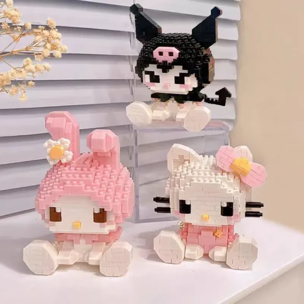 KEEPPLEY Sanrio Anime Hello Kitty My Melody Cinnamoroll Pompompurin Kuromi Building Blocks Girl Kid Holiday Christmas Gift - Image 3