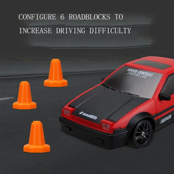 2.4G High speed Drift Rc Car 4WD Toy Remote Control AE86 Model GTR Vehicle Car RC Racing Cars Toy for Children Christmas Gifts - Image 6