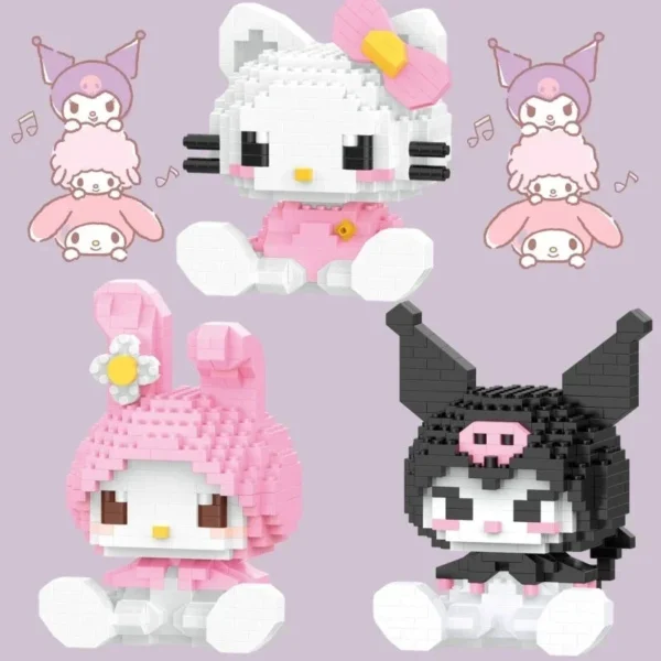 KEEPPLEY Sanrio Anime Hello Kitty My Melody Cinnamoroll Pompompurin Kuromi Building Blocks Girl Kid Holiday Christmas Gift - Image 5
