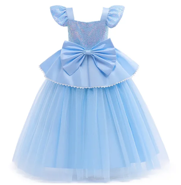 Disney Girl Cinderella Cosplay Dress Up Clothes For Girls Halloween Carnival Party Princess Costume Kids Birthday Wedding Gown - Image 6