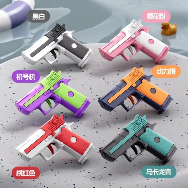 Hot Mini Desert Eagle Mechanical Continuous Firing Water Gun Small Pistol Summer Outdoor Beach Poor Toy Shoot Water Gun for Kids - Image 2