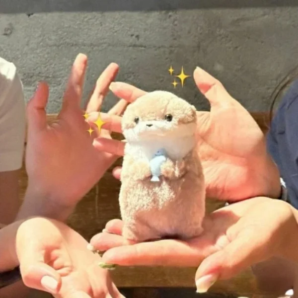 New 11cm Otter Doll Cute Little Otter Little Animal Plush Toy Cute Internet Red Wind Mini Doll Table Decoration Christmas Gift - Image 4