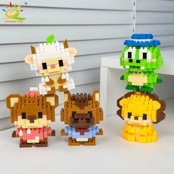 HUIQIBAO Mini Cute Anima Micro Building Blocks 3D Diamond Model LION Bricks DIY City Construction Toys for Children Kids Gift - Image 4