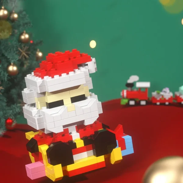 Christmas Gifts Micro Building Block Series Santa Claus Reindeer Puzzle Assembling Bricks Table Decoration Toys Children Kids - Image 5