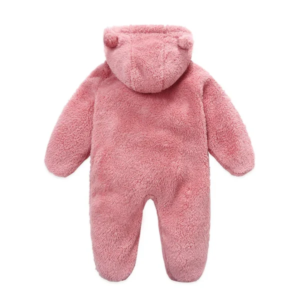 Newborn Baby Bodysuit with Ears Spring Soft Clothing for Babies Flannal Infant Girl Oneies Cute Newborn Rompers 0-12 Months - Image 3