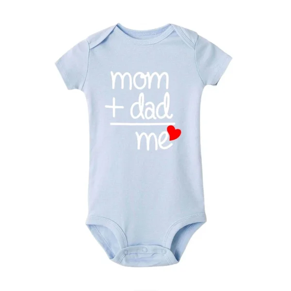 Mom Plus Dad Equals Me Baby Romper Clothes Boy Girl Newborn Bodysuit Toddler Infant Funny Cute Rompers Jumpsuit Outfits - Image 6