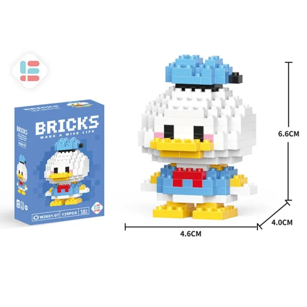 Disney Building Blocks Toys Anime Figure Image Donald Duck Pooh Bear Stitch Dolls Children Puzzle Assembly Toy Bricks Wholesales - Image 4