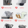 Luxury Baby Stroller 2 in 1 Foldable Stroller High landscape Newborn Baby Bassinet Puchair Lightweight baby cart with comfort - Image 6