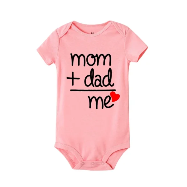 Mom Plus Dad Equals Me Baby Romper Clothes Boy Girl Newborn Bodysuit Toddler Infant Funny Cute Rompers Jumpsuit Outfits - Image 4