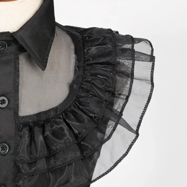 Wednesday Addams Costume Girl Kids Black Dress - Image 6
