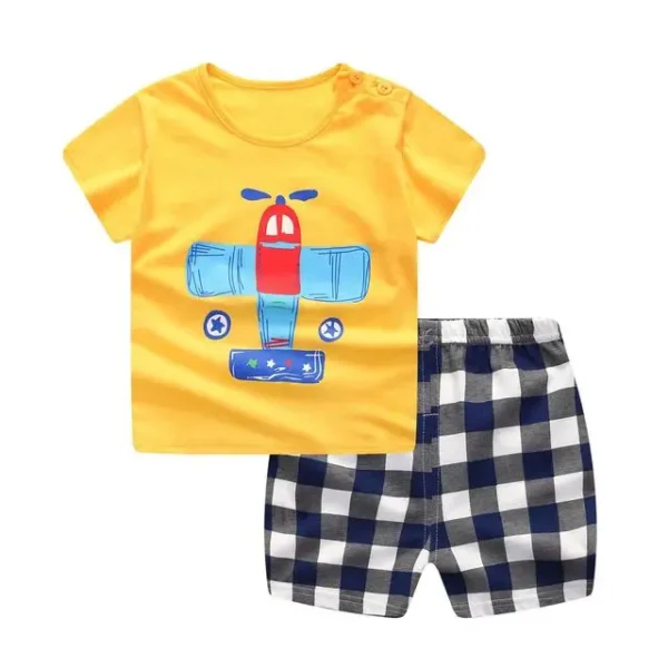 New Arrival Toddler Boy Kids Clothes Lion Print Short Sleeve T-shirt + Shorts 2 Piece Set Baby Boy Girl Cloths Outfit - Image 2