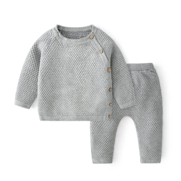 Baby Clothes Sets Ensembles Cotton Spring Newborn Boy Girl Infant Clothing Tops And Pants Knitted Sweater Baby Pajamas Sets - Image 3